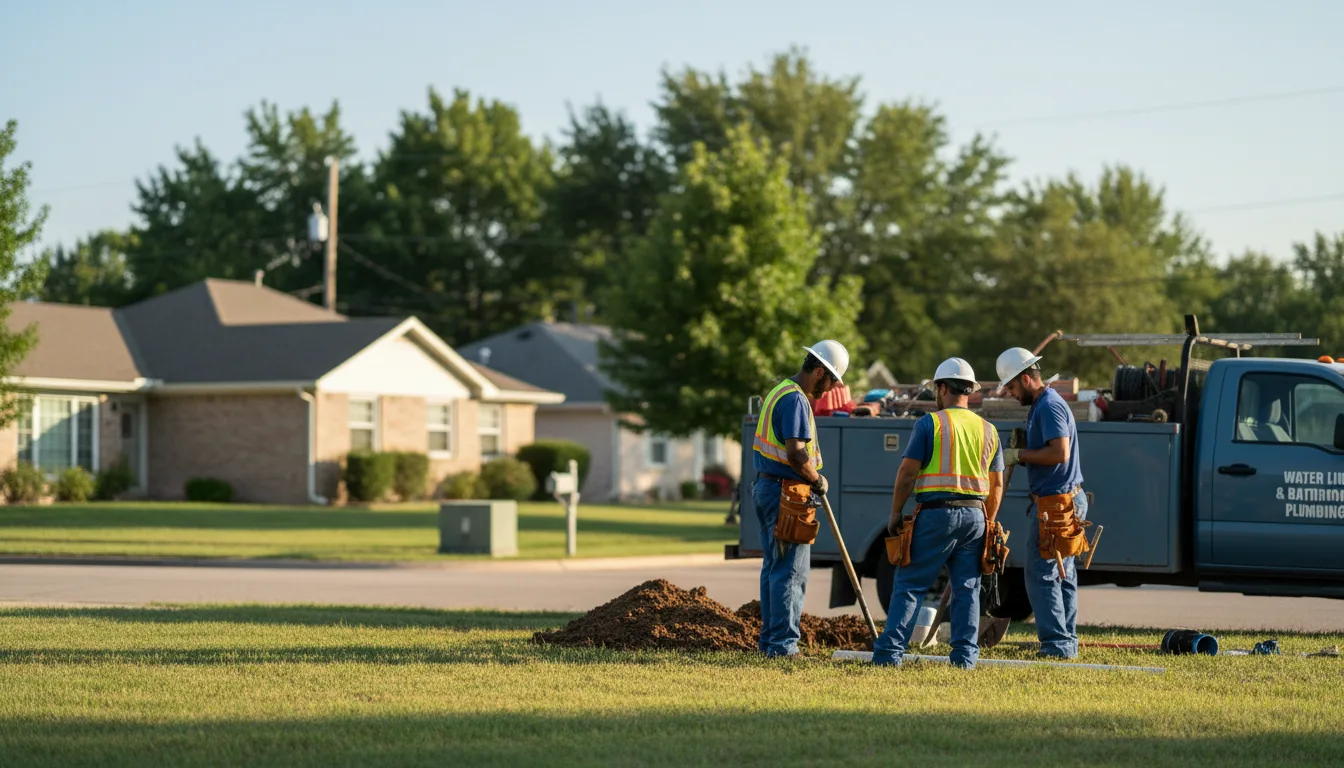 Residential water line and bathroom plumbing service in Southampton, PA